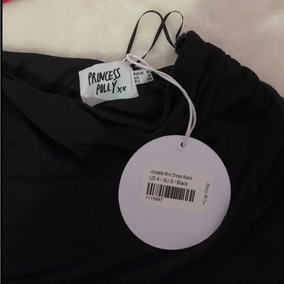 New Princess Polly Jocasta Black Mini Dress - Picture 12 of 12